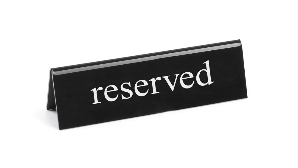 HENDI Table sign reserved, HENDI, reserved, 130x30x(H)38mm