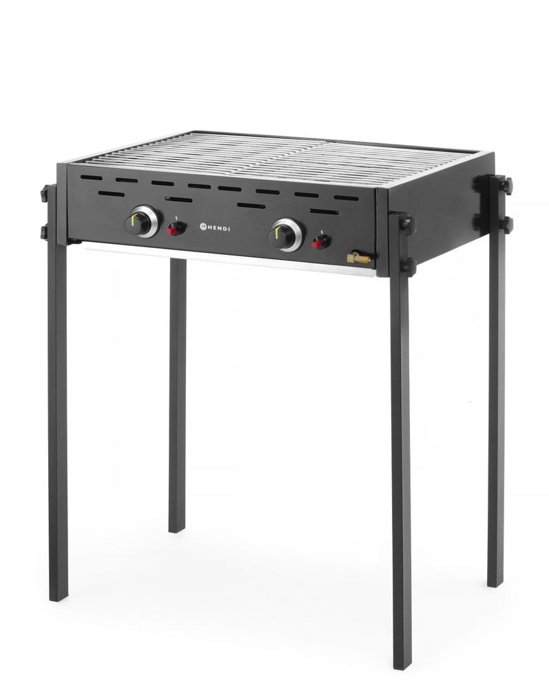 HENDI Gas grill Roast-Master Pro svart, HENDI, svart, 11,6kW, 790x560x(H)900mm