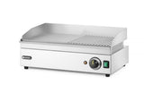 HENDI Griddle half ribbed, HENDI, Kitchen Line, 230V/2400W, 527x404x(H)233mm