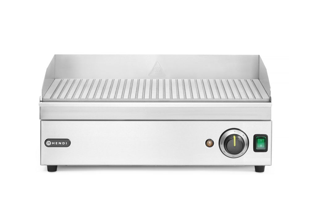 HENDI Griddle ribbed, HENDI, Kitchen Line, 230V/2400W, 527x404x(H)233mm