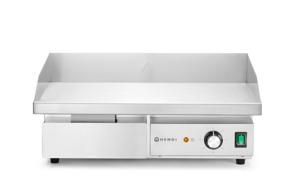 HENDI Griddle, flat, HENDI, Budget Line, 230V/3000W, 550x430x(H)240mm