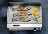 HENDI Griddle, ribbed, HENDI, Budget Line, 230V/3000W, 550x430x(H)240mm