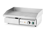 HENDI Griddle, ribbed, HENDI, Budget Line, 230V/3000W, 550x430x(H)240mm