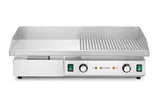 HENDI Griddle, half flat, half ribbed, HENDI, Budget Line, 400V/4400W, 720x460x(H)241mm