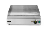 HENDI Griddle half ribbed, HENDI, Profi Line, 230V/2400W, 527x404x(H)233mm