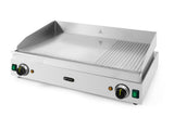 HENDI Griddle 1/3 ribbed, HENDI, Profi Line, 230V/3500W, 697x474x(H)241mm