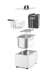 HENDI fritös, 4L, HENDI, Budget Line, GN 1/3, 4L, Silver, 230V/2800W, 184x404x(H)258mm