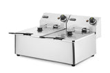 HENDI fritös Kitchen Line - 2x 6L, HENDI, Kitchen Line, 12L, 230V/6600W, 550x430x(H)305mm