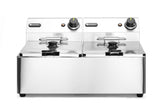 HENDI fritös Kitchen Line - 2x 6L, HENDI, Kitchen Line, 12L, 230V/6600W, 550x430x(H)305mm