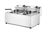 HENDI fritös, 2x8 L, HENDI, Profi Line, 16L, 230V/7000W, 605x460x(H)369mm
