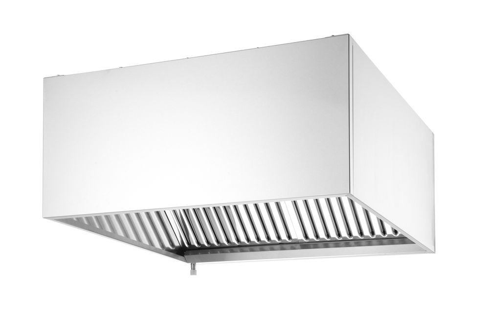 HENDI Wall-mounted extractor hood, bolted, HENDI, Silver, 1005x1000x(H)450mm, rektangulär