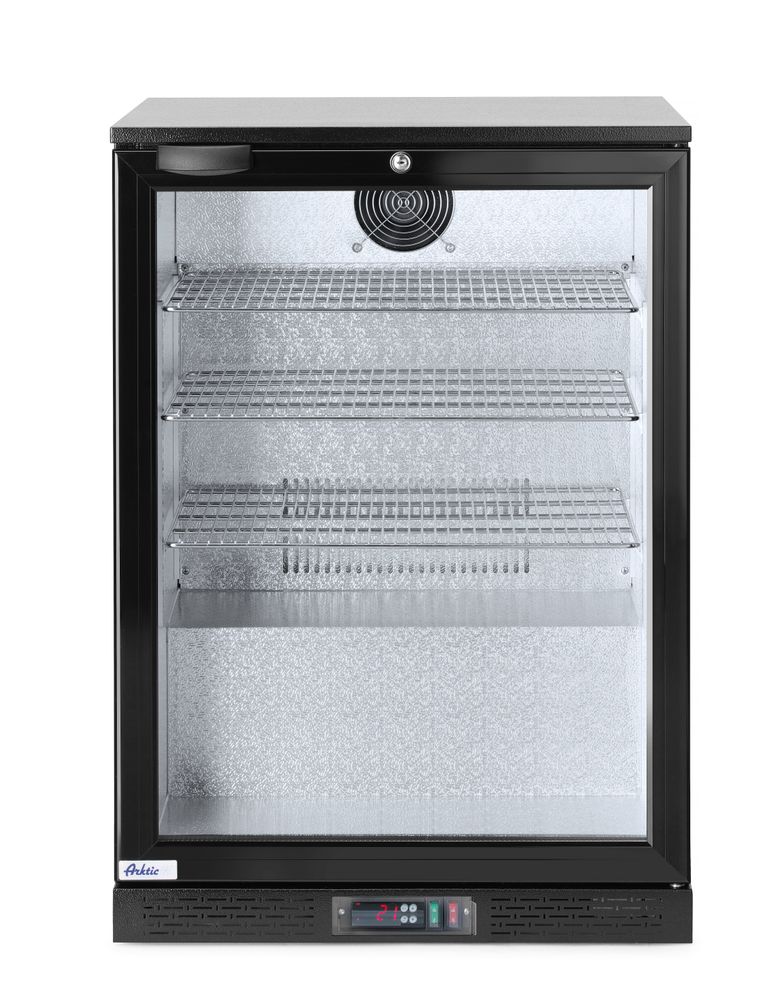 HENDI Back bar refrigerator single-door, Arktic, 105L, svart, 230V/123W, 600x530x(H)865mm