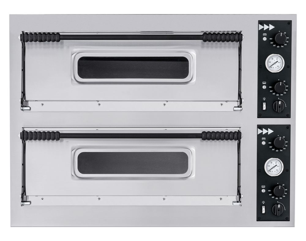 HENDI Pizza oven BASIC XL 44, HENDI, 2 chambers, 400V/12000W, 1000x955x(H)745mm
