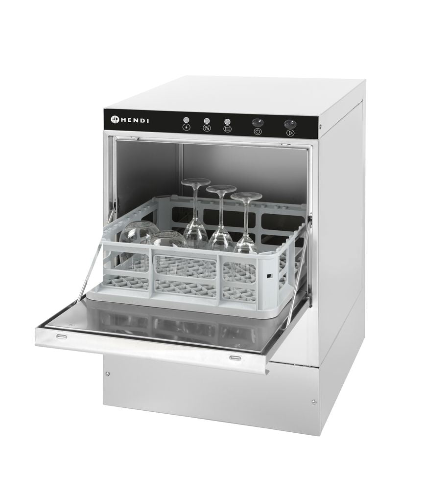 HENDI Glasswasher 40x40, electromechanical control, HENDI, Budget Line, 230V/2800W, 470x510x(H)710mm