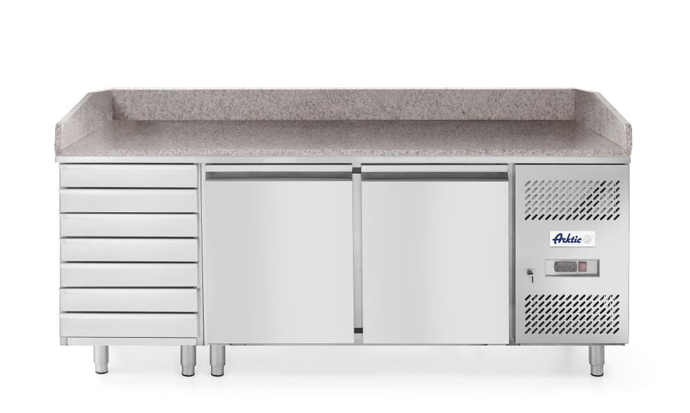 HENDI Pizza cooling counter, dubbel-door, Arktic, 250L, 230V/250W, 800x2010x(H)840mm