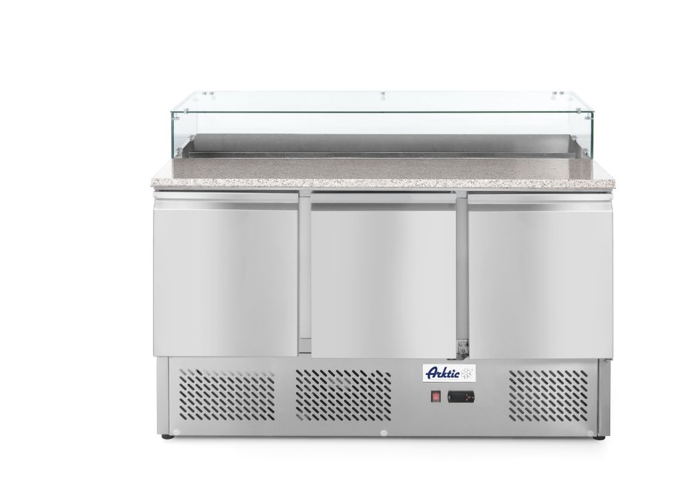 HENDI Three door pizza counter 380L, Arktic, 254L, 230V/310W, 700x1365x(H)1120mm