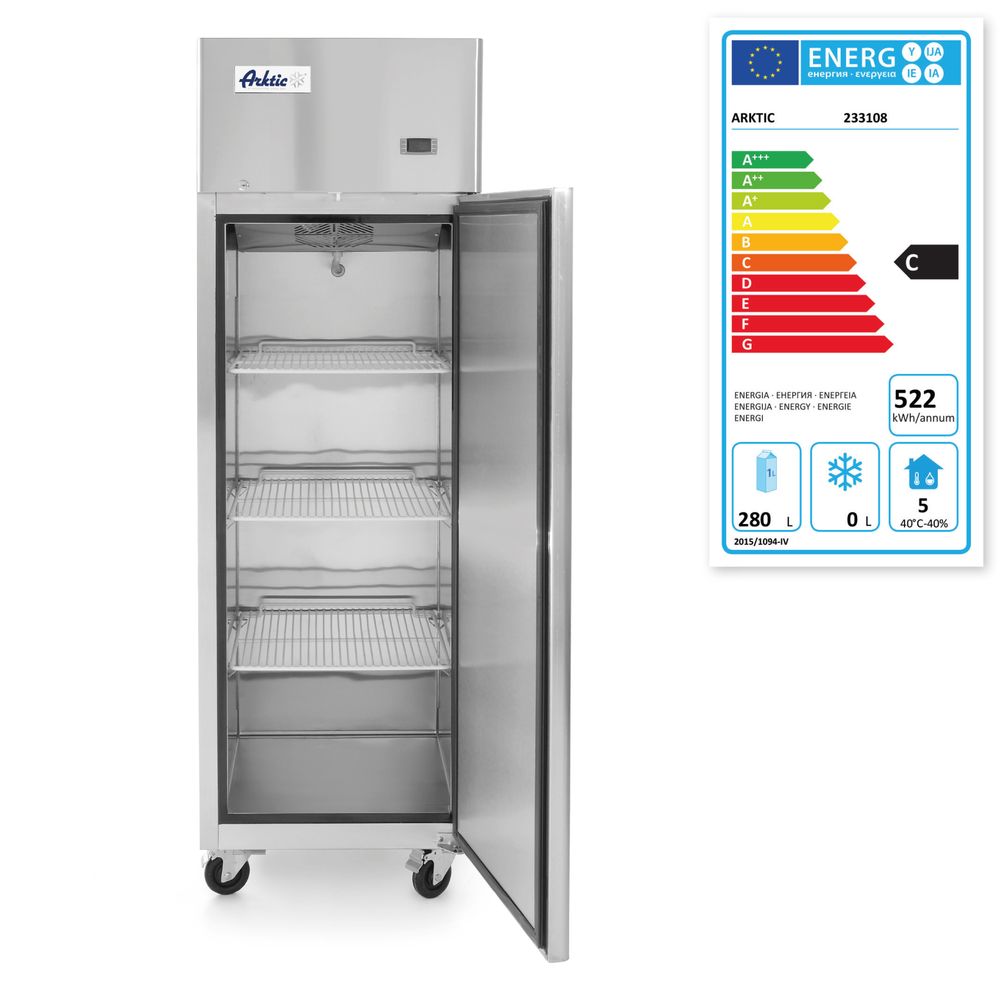 HENDI Refrigerator single door 410 L, Arktic, Profi Line, 280L, 230V/290W, 730x600x(H)1950mm