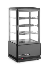HENDI Refrigerated display cabinet, 68 l, Arktic, svart, 230V/170W, 397x444x(H)875mm