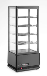 HENDI Refrigerated display cabinet, 98 l, Arktic, svart, 230V/210W, 397x444x(H)1100mm