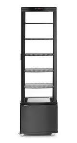HENDI Refrigerated display cabinet, 270 l, Arktic, svart, 230V/290W, 520x550x(H)1870mm