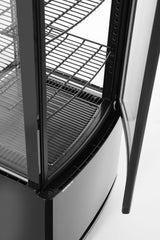 HENDI Refrigerated display cabinet, 270 l, Arktic, svart, 230V/290W, 520x550x(H)1870mm
