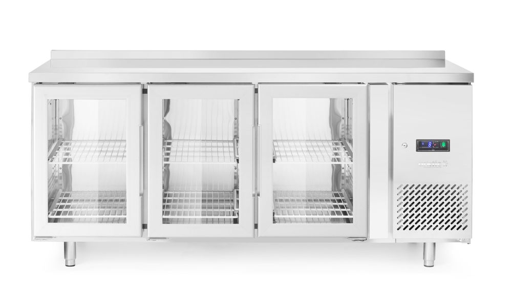 HENDI Refrigerator counter three glass door, Arktic, 420L, 230V/400W, 700x1795x(H)850mm