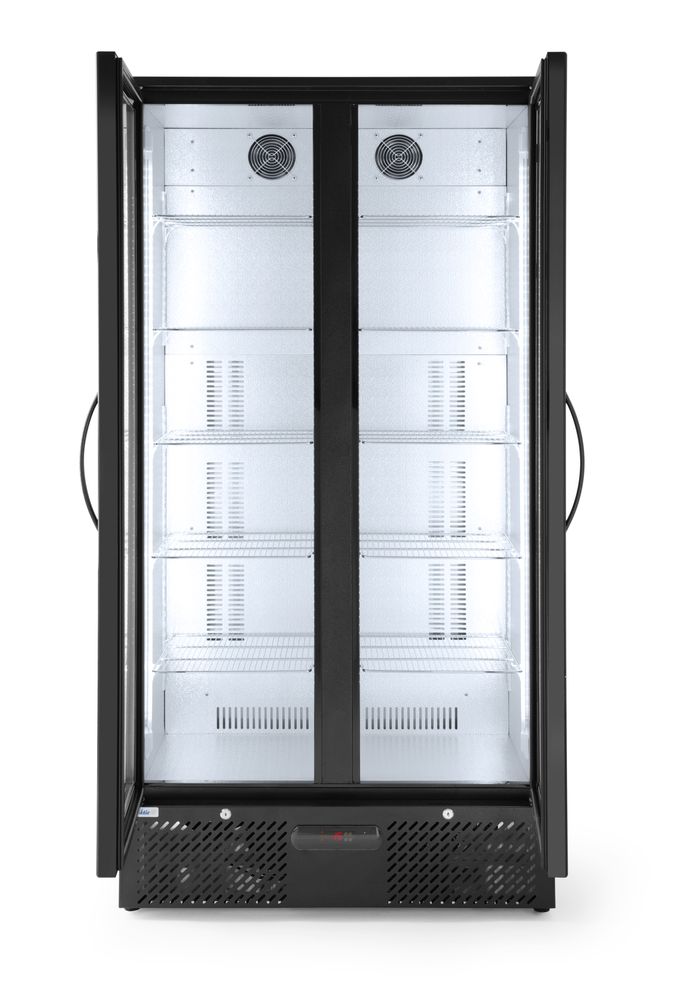 HENDI Back bar refrigerator dubbel-door, Arktic, 384L, svart, 230V/365W, 940x635x(H)1983mm