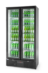 HENDI Back bar refrigerator dubbel-door, Arktic, 384L, svart, 230V/365W, 940x635x(H)1983mm