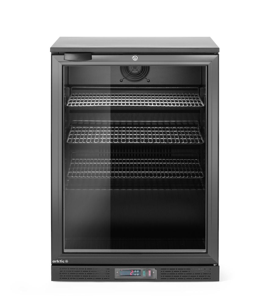 HENDI Back bar refrigerator single-door, Arktic, 105L, svart, 230V/120W, 600x530x(H)870mm