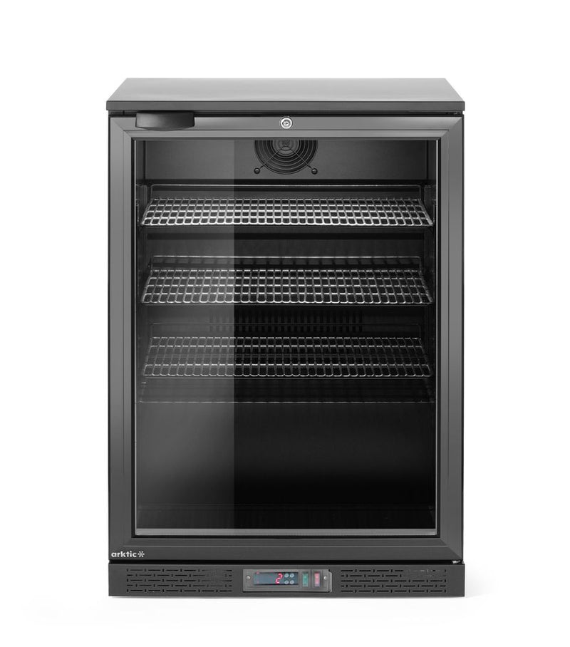 HENDI Back bar refrigerator single-door, Arktic, 105L, svart, 230V/120W, 600x530x(H)870mm
