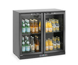 HENDI Back bar refrigerator dubbel-door, Arktic, 158L, svart, 230V/160W, 530x900x(H)870mm