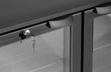 HENDI Back bar refrigerator dubbel-door, Arktic, 158L, svart, 230V/160W, 530x900x(H)870mm