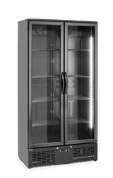HENDI Back bar refrigerator dubbel-door, Arktic, 477L, svart, 230V/365W, 530x900x(H)1820mm