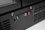 HENDI Back bar refrigerator dubbel-door, Arktic, 477L, svart, 230V/365W, 530x900x(H)1820mm