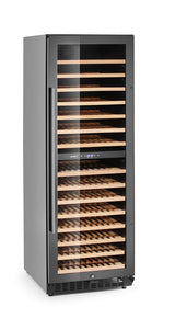 HENDI Wine cooler, 2-zone, 131 bottles, Arktic, svart, 697x595x(H)1756mm