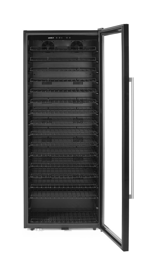 HENDI Wine cooler, 1-zone, 224 bottles, Arktic, svart, 690x700x(H)1834mm