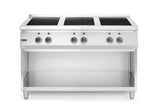 HENDI Induction stove, 6 hobs, HENDI, Open storage area, 400V/25500W, 1200x700x(H)890mm