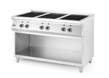 HENDI Induction stove, 6 hobs, HENDI, Open storage area, 400V/25500W, 1200x700x(H)890mm