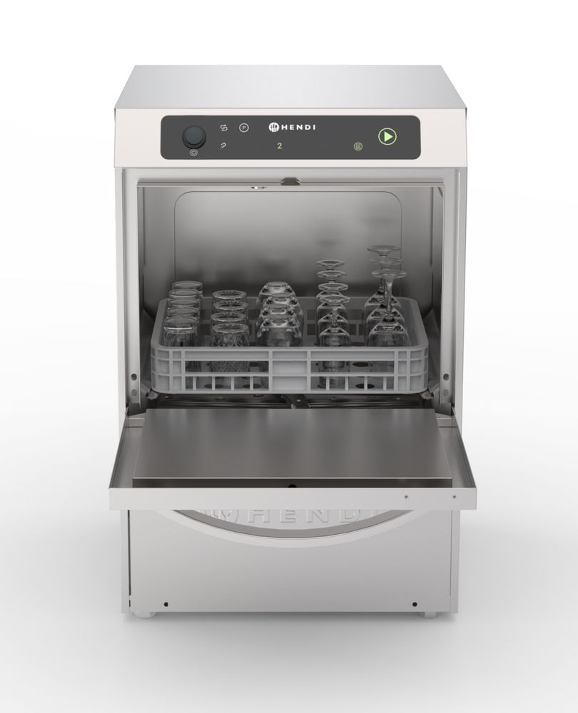 HENDI Dishwasher 35x35, electronic control, HENDI, Profi Line, Silver, 230V/2970W, 423x466x(H)639mm