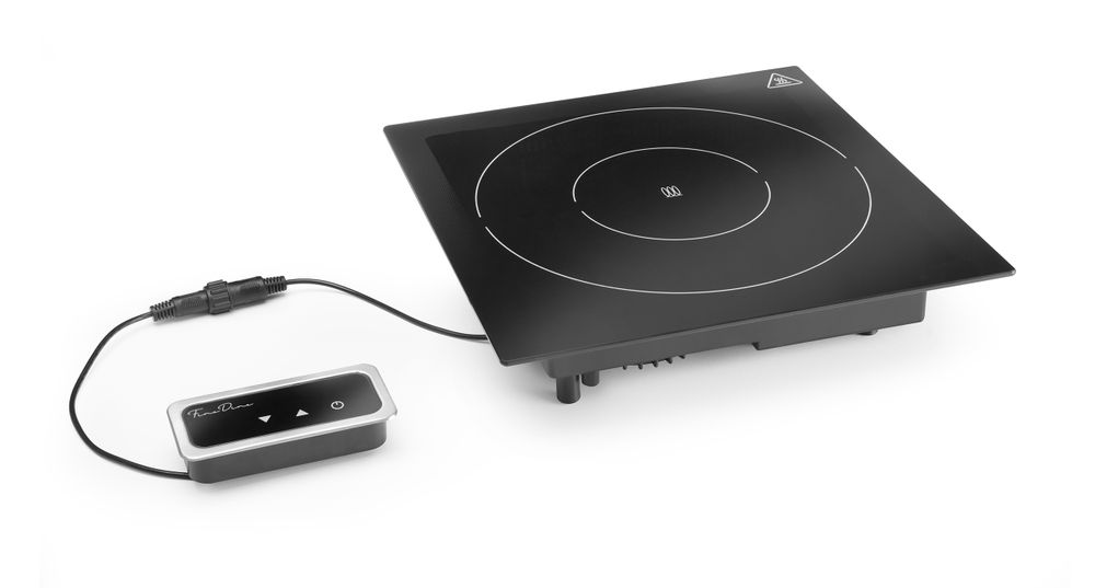 HENDI Induction hot tallrik, Fine Dine, svart, 230V/1000W, 350x397x(H)85mm
