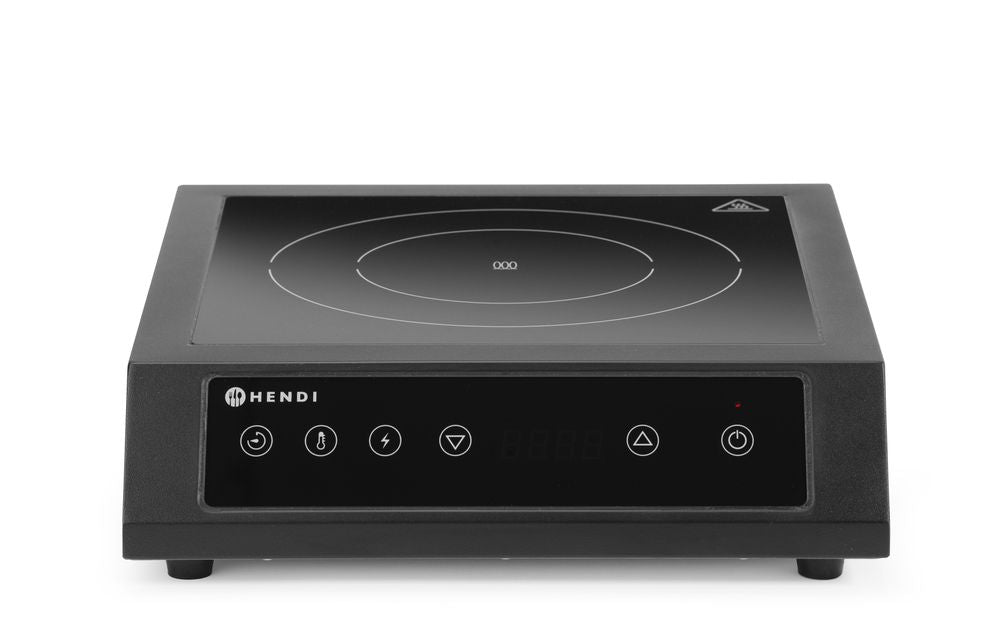 HENDI induktionshäll 3500 D XL, HENDI, svart, 230V/3500W, 355x400x(H)100mm