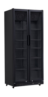 HENDI Back bar refrigerator, dubbel-door, Arktic, 437L, svart, 230V/510W, 870x605x(H)1996mm