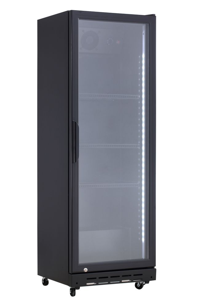 HENDI Back bar refrigerator, single-door, Arktic, 3 shelves, 160L, svart, 230V/250W, 538x525x(H)1585mm