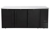 HENDI Refrigerated bar counter, solid doors, Arktic, 4 shelves, 283L, svart, 230V/185W, 1217x631x(H)865mm