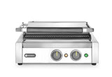 HENDI Contact grill Panini, HENDI, Built-in timer from 0–10 min, Silver, 220-240V/2200W, 430x375x(H)216mm, rektangulär