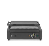 HENDI Contact grill Panini, HENDI, Built-in timer from 0–10 min, Silver, 220-240V/2200W, 430x375x(H)216mm, rektangulär