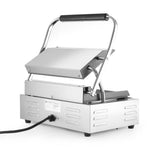 HENDI Contact grill Panini, HENDI, Built-in timer from 0–10 min, Silver, 220-240V/2200W, 430x375x(H)216mm, rektangulär