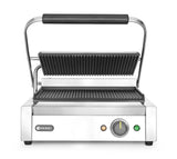 HENDI Contact grill Panini, HENDI, Built-in timer from 0–10 min, Silver, 220-240V/2200W, 430x375x(H)216mm, rektangulär