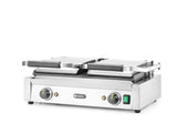 HENDI Contact grill - dubbel version, HENDI, ribbed top and smooth bottom, 230V/3600W, 570x375x(H)216mm