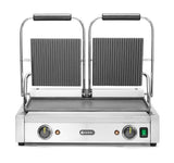 HENDI Contact grill - dubbel version, HENDI, ribbed top and smooth bottom, 230V/3600W, 570x375x(H)216mm